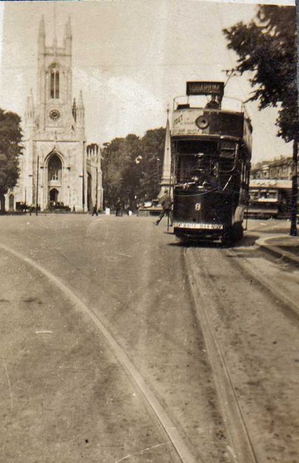 St Peter's with a tram in the foreground | From the private collection of John Desborough