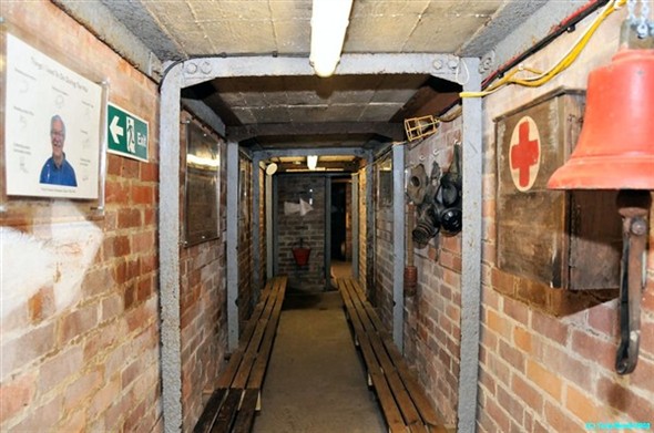 Typical school air raid shelter at Whitehawk school | ©Photo by Tony Mould