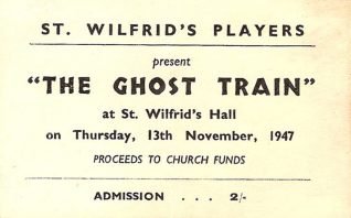 Ticket for amateur production of the Ghost Train | From the private collection of Rita Denman