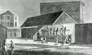 The treadmill at Brixton Prison 1822. Click to open a large version in a new window | From the private collection of Andy Grant