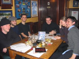 Under Fire Comics Storyboard Artists, who meet at The Lord Nelson | Photo by Sue Craig