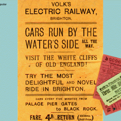 Volk's Railway poster and tickets | Image gallery from the 'My Brighton' exhibit