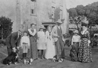 William Cowley (centre) with his family in front of Ovingdean Grange c1895 | Kindly loaned by Mrs Curtis