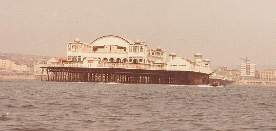 Palace Pier from the sea | Photo from Ian McKenzie's parents' private collection