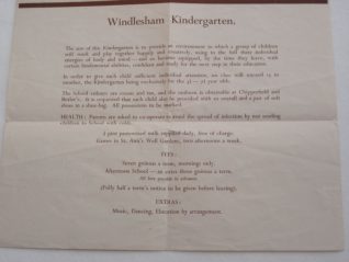 Kindergarden prospectus: click on image to open a large version | From the private collection of Roger Wilson