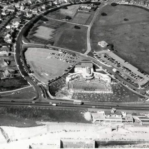 Aerial View of Saltdean Lido and the oval shaped Saltdean Park c. 1965 | Image reproduced with kind permission from Brighton and Hove in Pictures by Brighton and Hove City Council