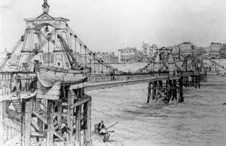 Chain Pier, c. 1875: Chain Pier viewed from the landing stage. | Image reproduced with kind permission from Brighton and Hove in Pictures by Brighton and Hove City Council