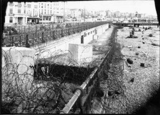 Sea Defences on Brighton beach, c. 1940s | Reproduced with kind permission of Brighton and Hove libraries