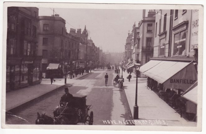 Western Road, front of postcard | From the private collection of Peter Booth